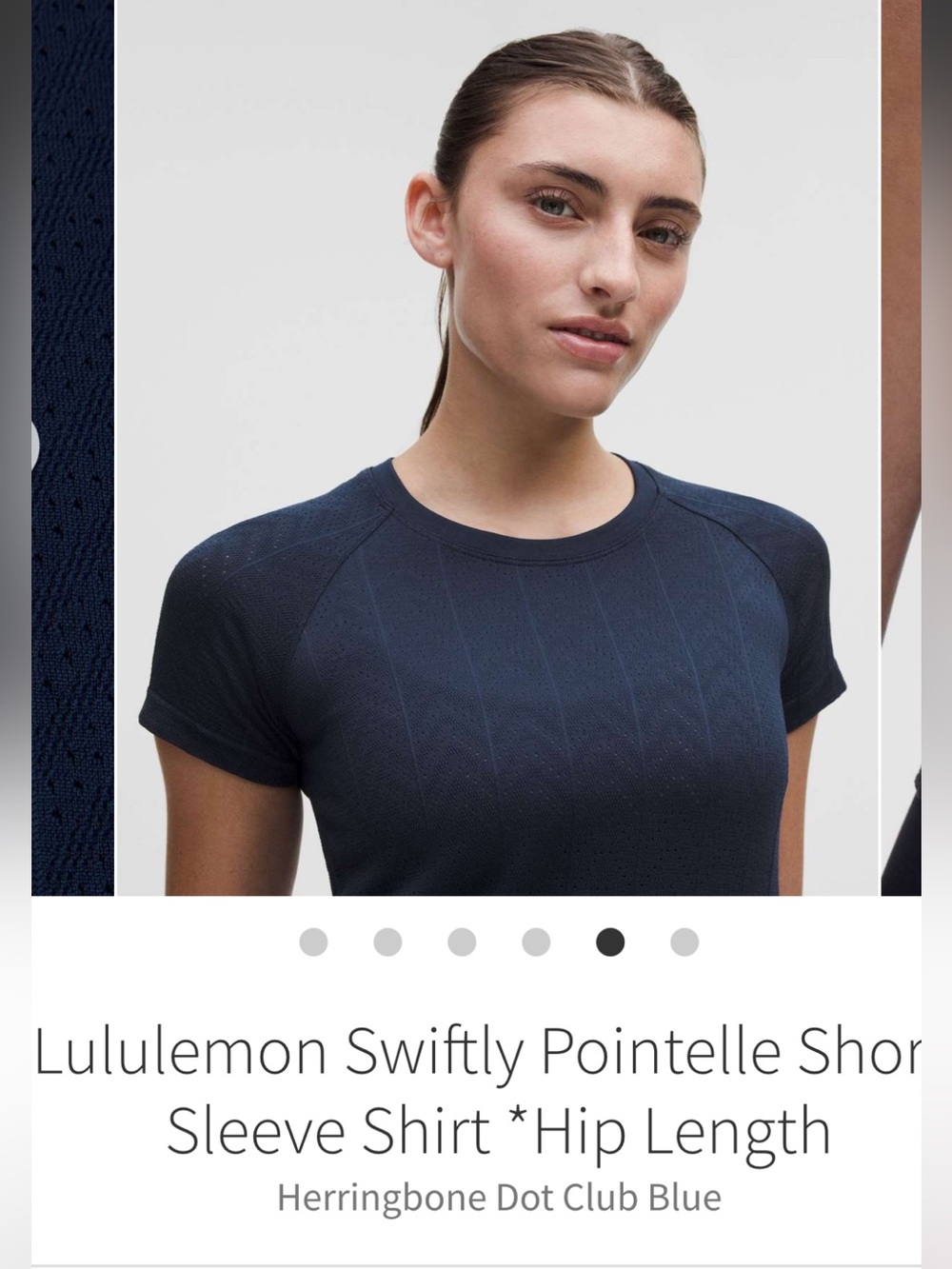 Final Price- No Offers!Lululemon athletica Swiftly Tech Navy Short Sleeve Size 6
